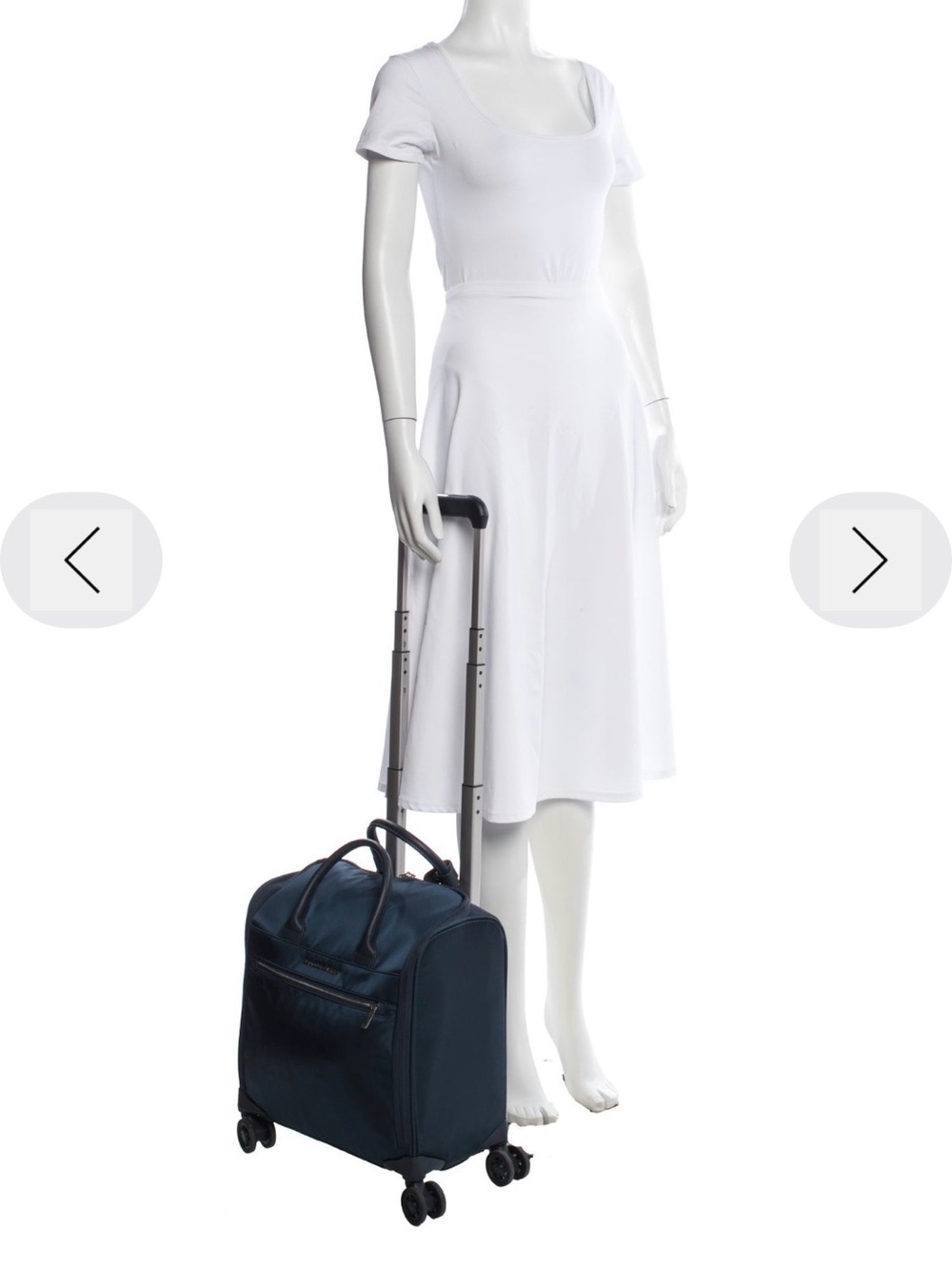 Briggs & Riley Navy Rolling Garment Bag with Front Zip Pocket - Picture 4 of 7
